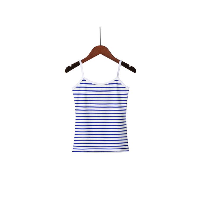 Shop Generic (Blue Stripe)Spring Summer Tank Tops Women Sleeveless Plus Size  T Shirt Ladies Vest Singlets Camisole Cotton Ladies Vest 16 Colors 3XL XXA  Online