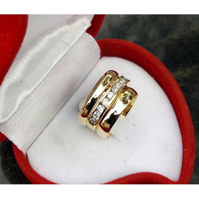 Shop White Label 3 Set of Wedding Ring Gold Online
