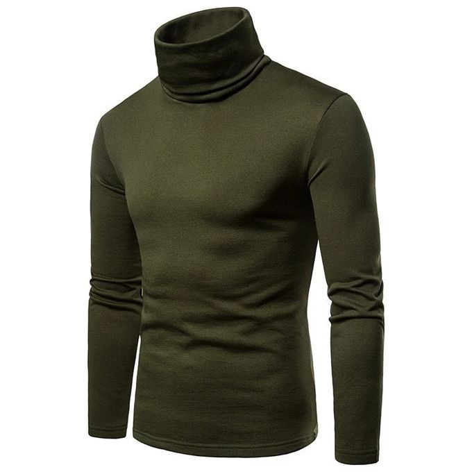 Shop White Label Turtle Polar Neck Sweater - Army Green Online | Jumia ...