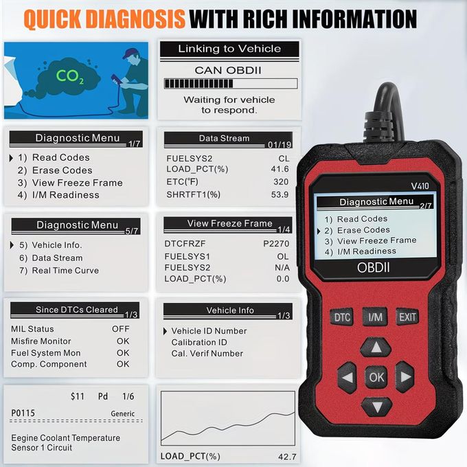 Shop Beqqk Advanced Universal OBD II Scanner for Car Engine Error Code ...