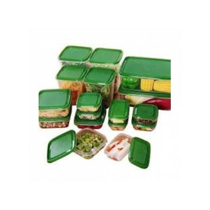 Softmark - Lastic Storage Bowls Set - 17 Pieces Green