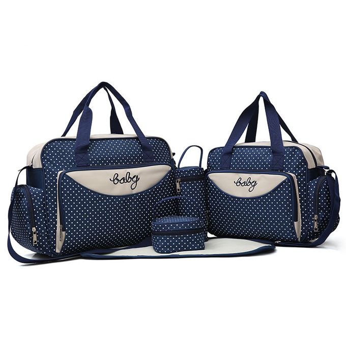 Trendy Dukaan™ - Newborn Baby Multipurpose Polyester Mother/Diaper Bag  Multi Compartment (Blue, Mini)