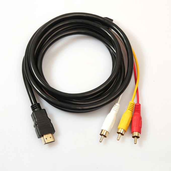 Shop Generic 5Ft/1.5m HDMI To RCA Video Audio AV Cable - Black Online .
