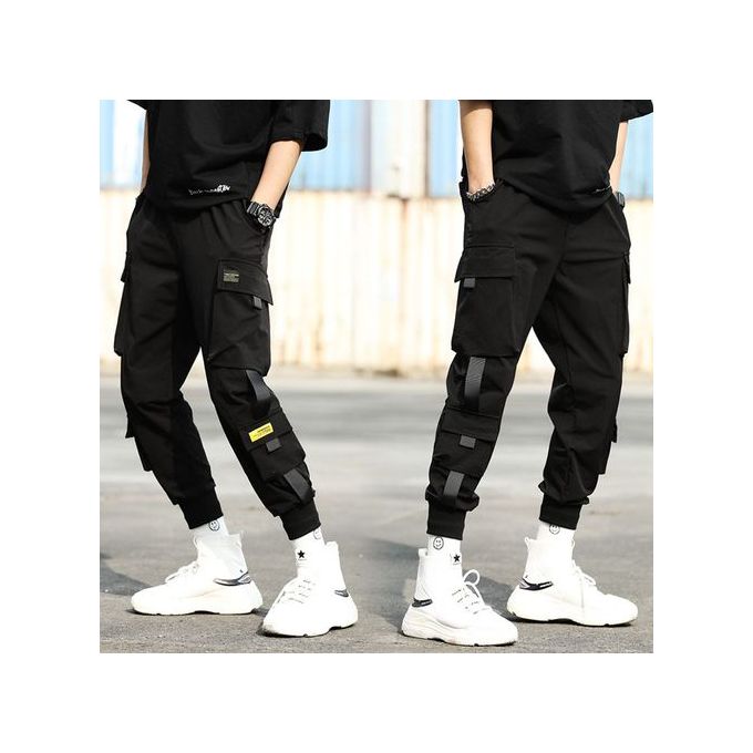 Shop Generic Dripping Black Cargo Combat Pant Joggers Online Jumia Ghana