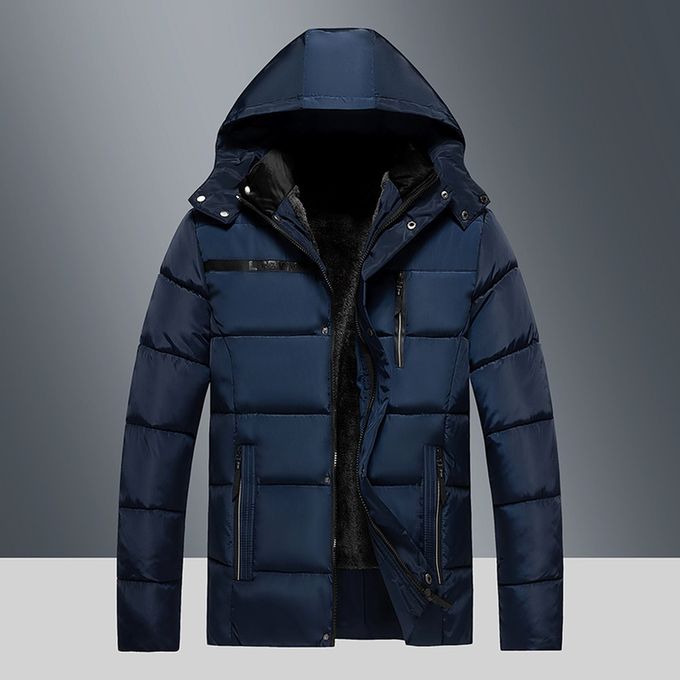 Shop Generic Winter Jacket Men Parka Fur Lined Thicken Warm