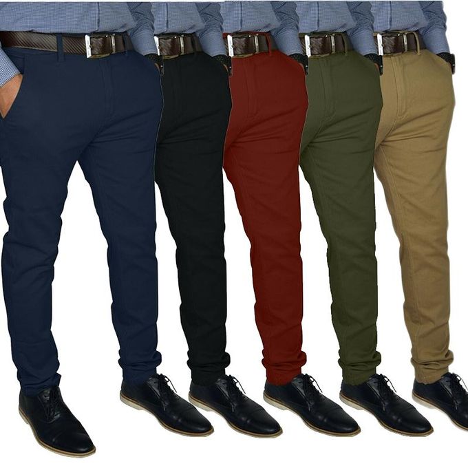 Shop White Label 5-Piece Formal Chino Trousers Set - Multicolour Online ...