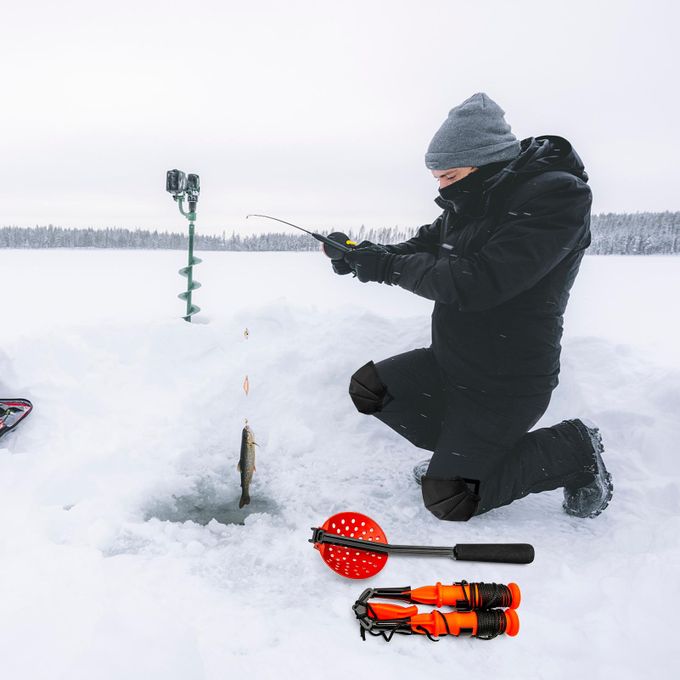 Shop Generic Ice Fishing Equipment Set Ice Fishing Spoon Ice Picks Knee  Pads Combination Online