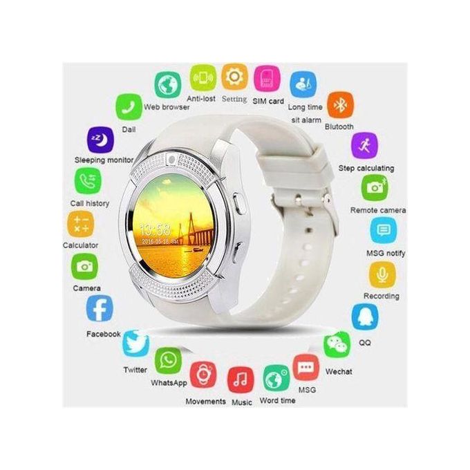 Shop Generic New V8 Smart Watch Support TF SIM Card Call Camera Sports