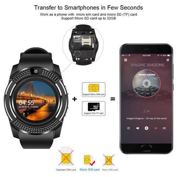Shop Generic New V8 Smart Watch Support TF SIM Card Call Camera Sports