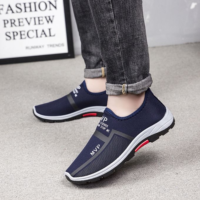 Shop Fashion Men's Casual Slip On Shoes Loafers - Navy Blue Online ...