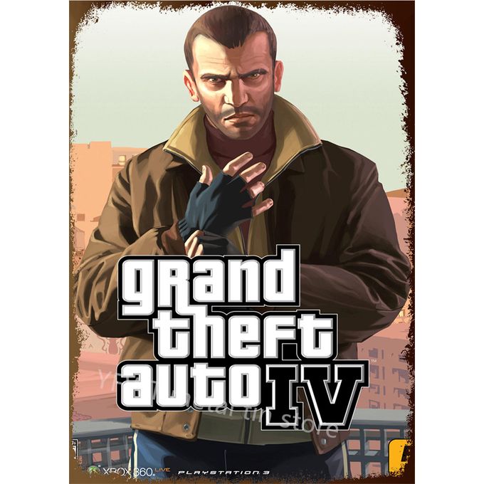  Gta 5, Grand Theft Auto v, Rockstar Games, Rockstar North, pc  Game Games poster Metal Tin Signs Modern Wall Decoration for Bedroom Office  Home Wall Home Room 8x12 Inches 