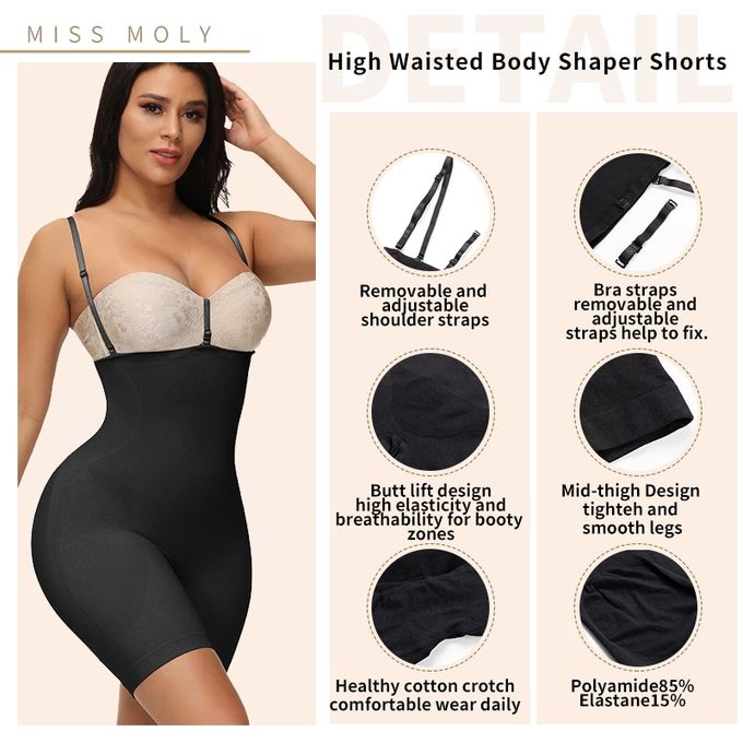 MISS MOLY Women's Full Body Shaper | Tummy Control, Open Bust, Seamless  Design