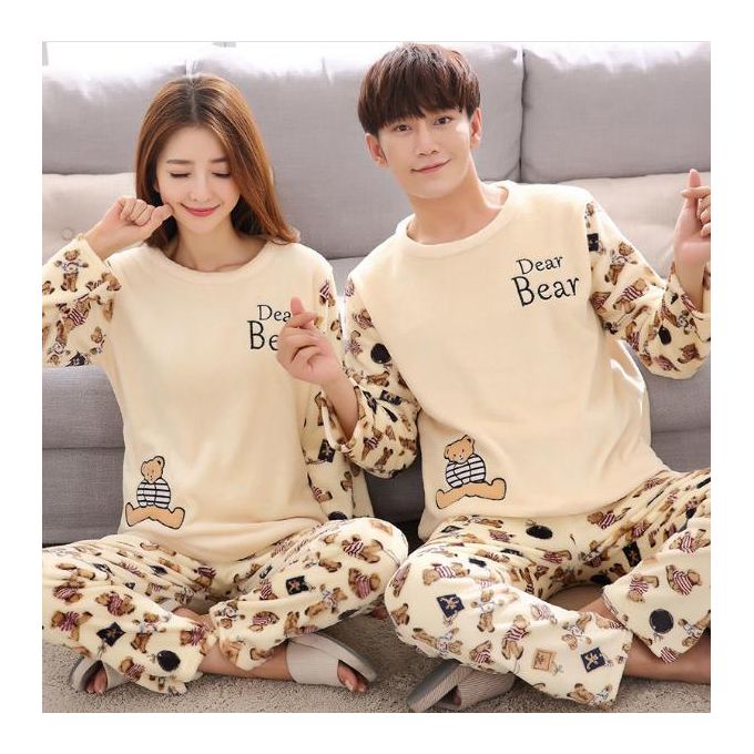 Fleece Couple Pyjamas Winter Warm Pijamas Women Men Korean Sleepwear Pajamas  For Women Pyjama Femme Pajama Set Sexy Lingerie Nightwear 211211 From  Dou08, $19.12