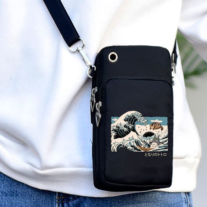 Shop Generic Girl Multifunctional Organizer Sports Bag Men Wallet Wave  Print Arm Bags Redmi Note10/hone 11 Universal Mobile Phone Case  Pack-7wave014 Online