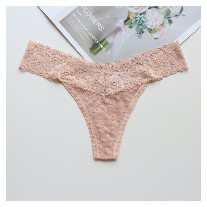 Voplidia Cotton Thong T Back Underwear Women Sexy Panties G