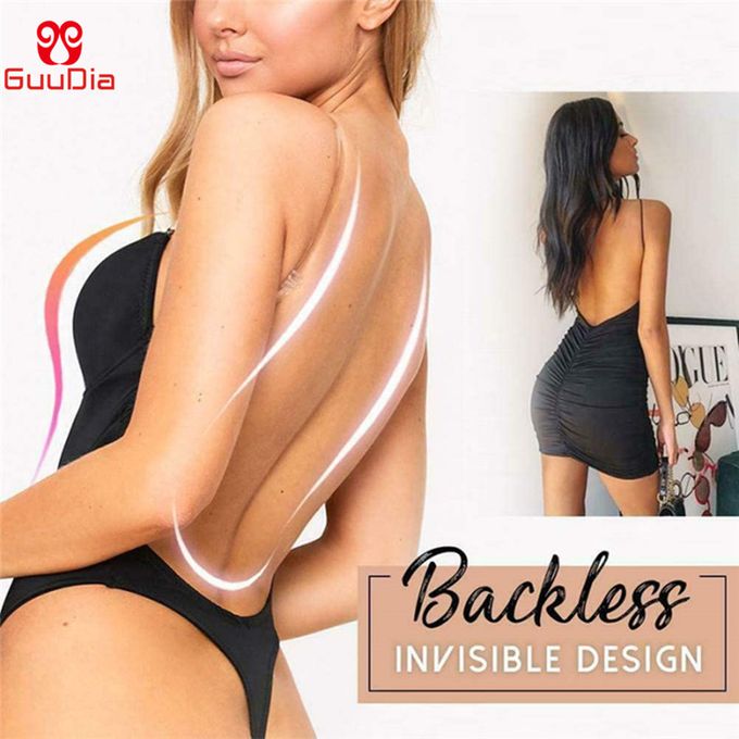 Shop Generic Seamless U Plunge Backless Thong Bodysuit for Women Bottom Bridal  Shapewear Invisible Under Dress Plunge Bra Body Suit Online