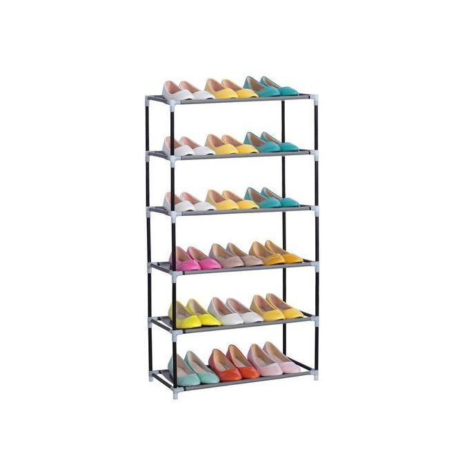 Shop White Label Shoe Rack 6 Layer Black Online Jumia Ghana
