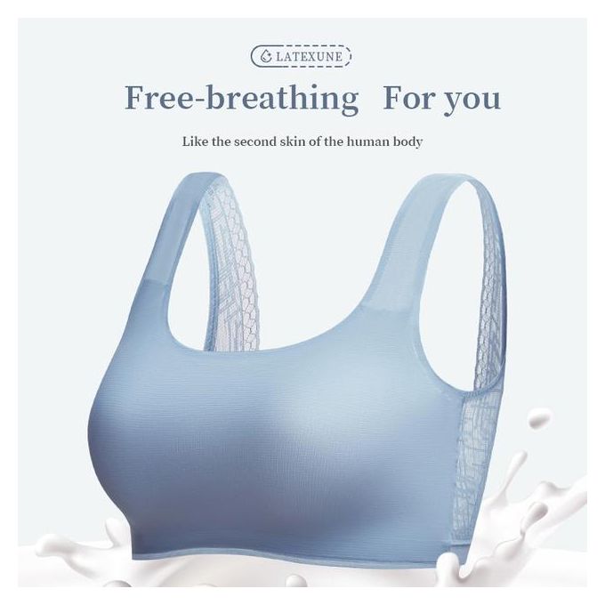 Shop Generic Latex Seamless Bra Women Push Up Underwear Sexy Backless Bra  Gathers Latex Female Intimate Plus Size Comfortable Bralette Online