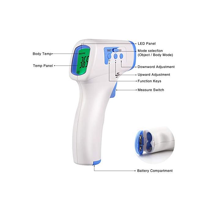 Buy White Label Digital Infrared Forehead Thermometer White online in