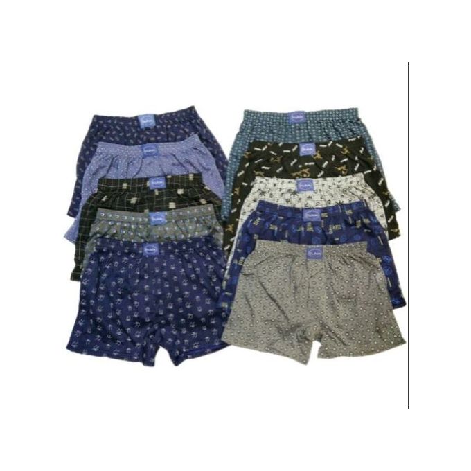 Shop White Label 10 Piece Cotton Boxer Shorts Pack - Multicolour Online