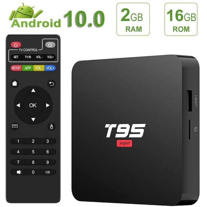 android 10 0 tv box t95 super media player support 3d 4k wifi smart tv box