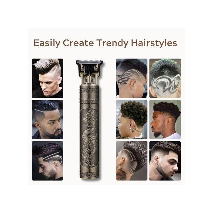 Dragon Rechargeable Metal Hair Clipper /Hair Trimmer/Shaving Machine-Gray - Image 2