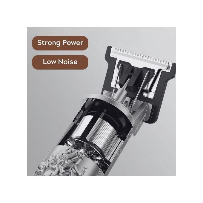 Dragon Rechargeable Metal Hair Clipper /Hair Trimmer/Shaving Machine-Gray - Image 3