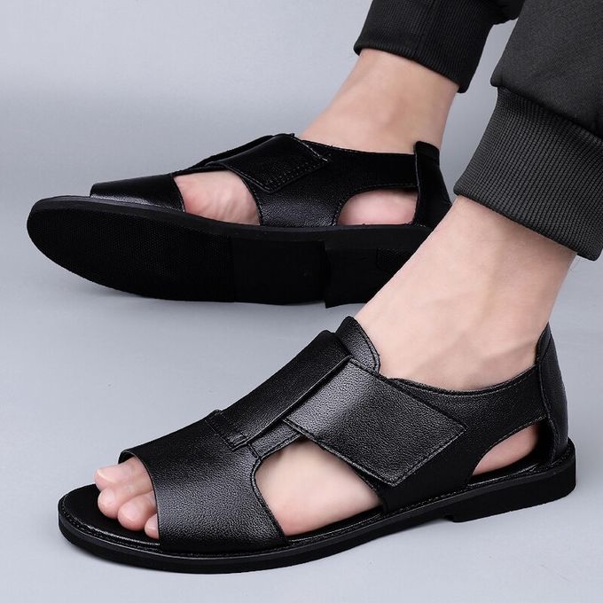 Shop Fashion Soft Flat Roman Sandals - Black Online | Jumia Ghana