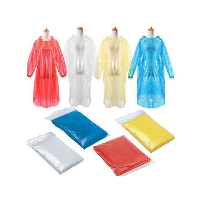 6 Pcs Disposable Emergency Rain Ponchos, Waterproof Ghana