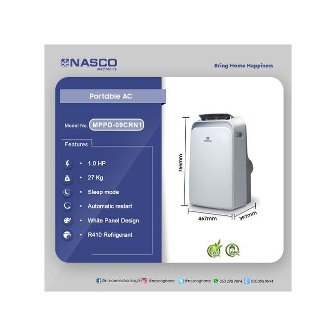 Shop Nasco MPPD-09CRN1 Portable Air Conditioner - 1.5HP ...