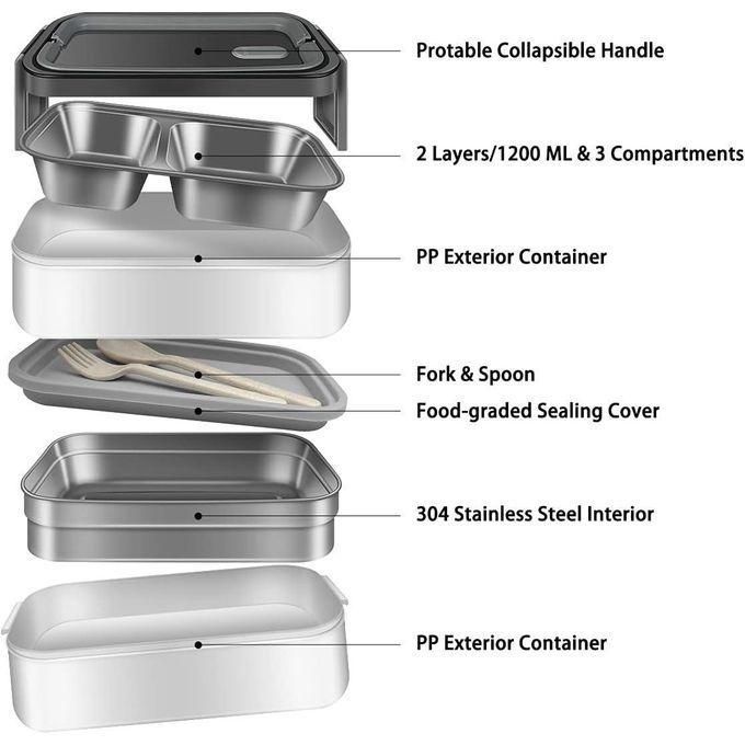Shop Generic Leak-Proof Double-Layered Adult Lunch Box