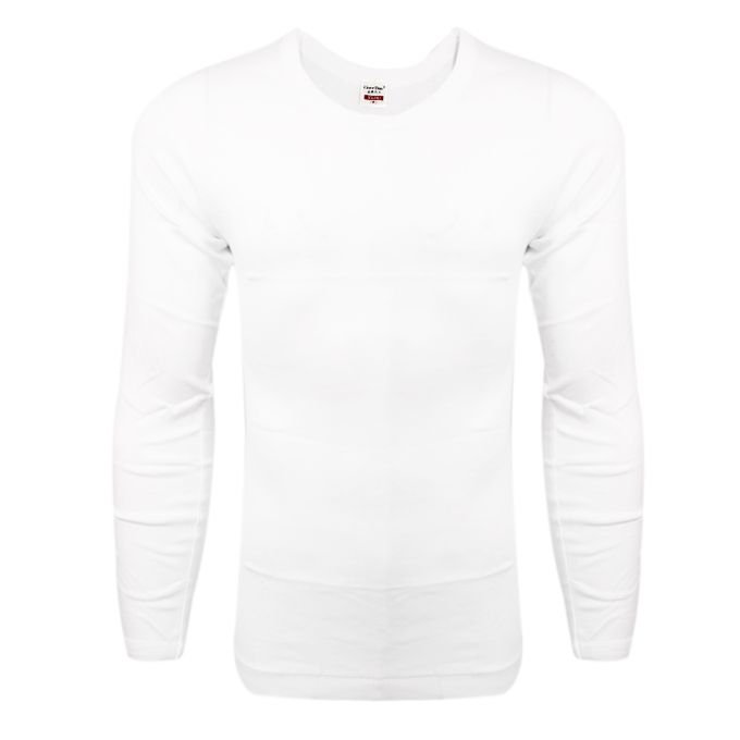 Shop White Label Round Neck Long Sleeve T-Shirt - White Online | Jumia ...