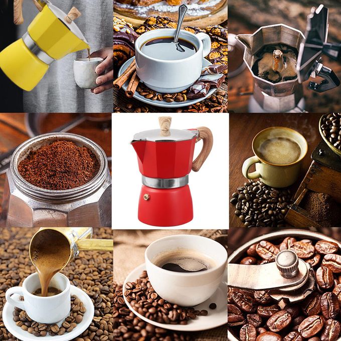 Generic 300ml Portable Aluminum Electric Coffee Maker Mocha Espresso Coffee  Pot Machine 6 Cups 300ml