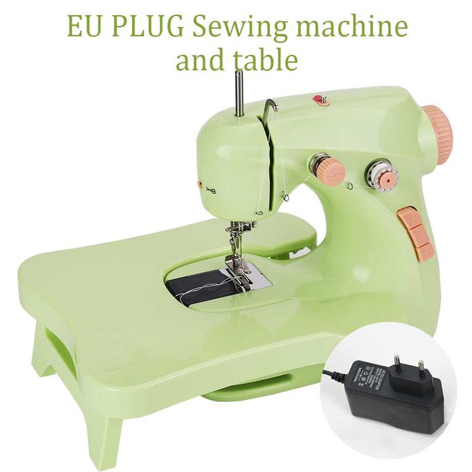 Small Sewing Machine Mini Machines For Home Electric Household Portable DIY  Manual Repair Double Thread With Night Light Pedal