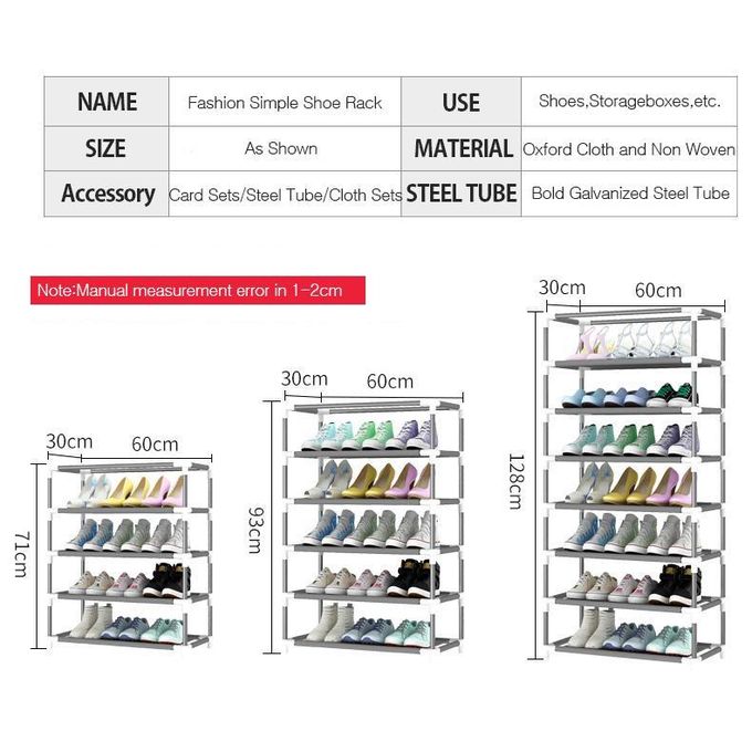Shop Generic Home Shoe Storage 9 Layer Free Standing Shoe Rack Cover ...
