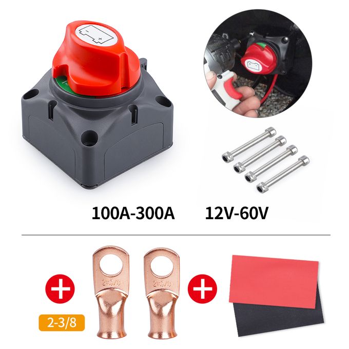 Shop Generic 12V 300A Key Battery Selector Isolator Disconnect Rotary Switch  Circuit Cutter Online