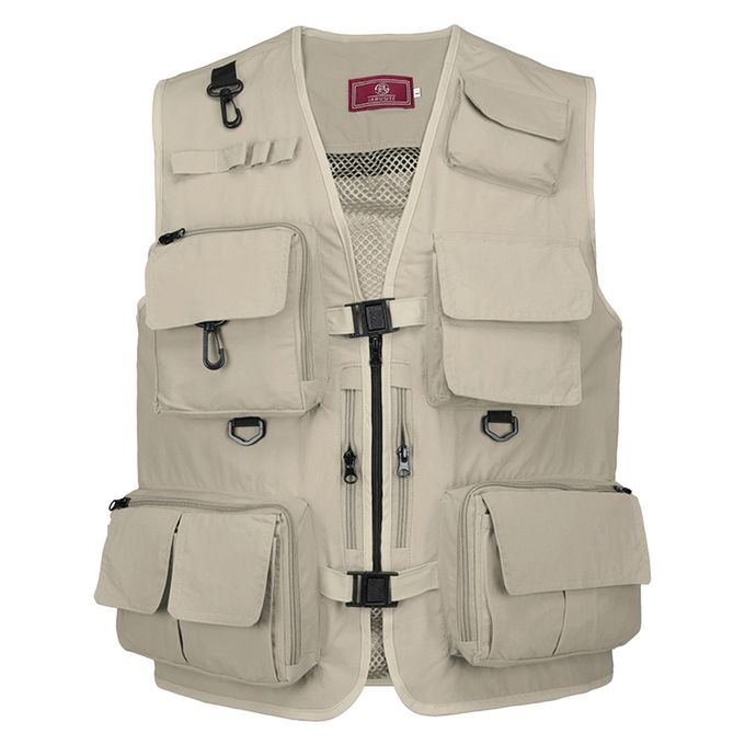Fishing Vests Quick Dry Breathable Multi Pockets Mesh Vest
