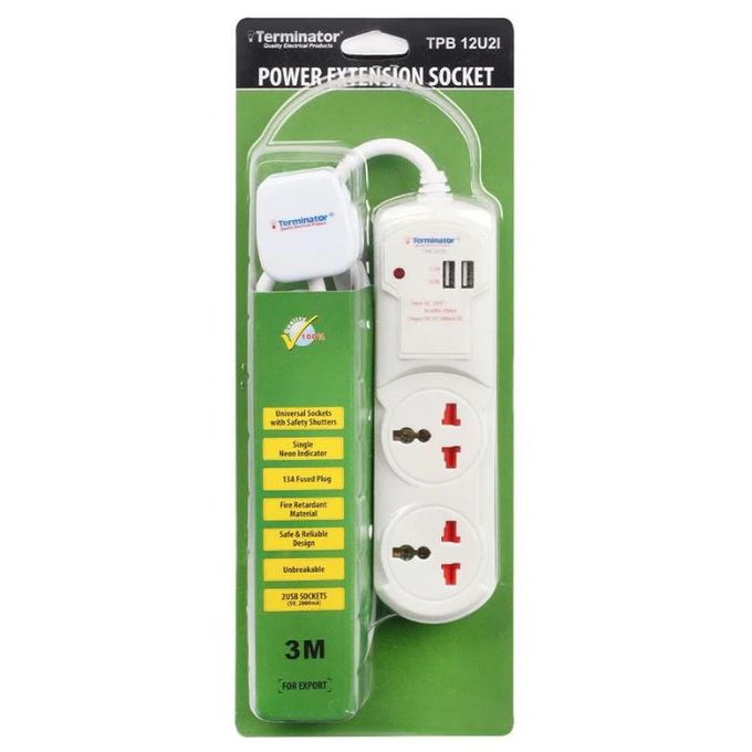Shop TERMINATOR 2-Way Universal Power Extension Socket