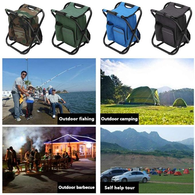 Shop Generic Folding Camping Chair Fishing Tackle Bag with Seat Heavy  Online