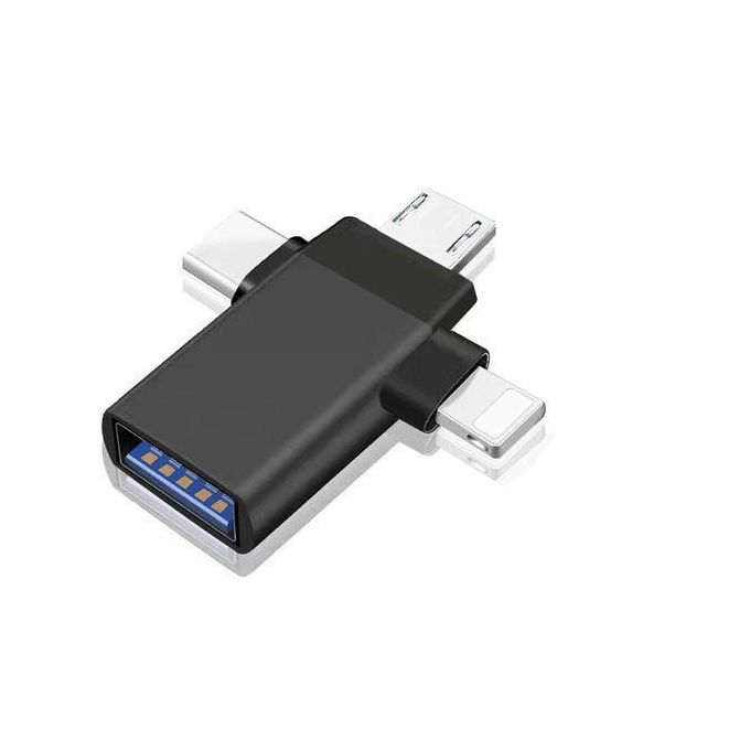 Shop Generic 3-in-1 USB OTG Adapter Multi Connector for