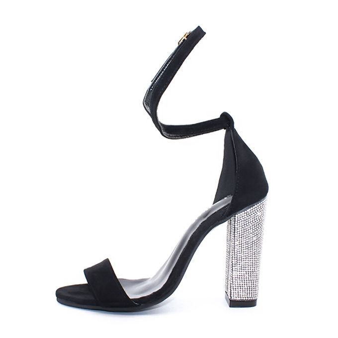 Shop Fashion High Heel Peep-toe With Buckles Sandals Black Online ...