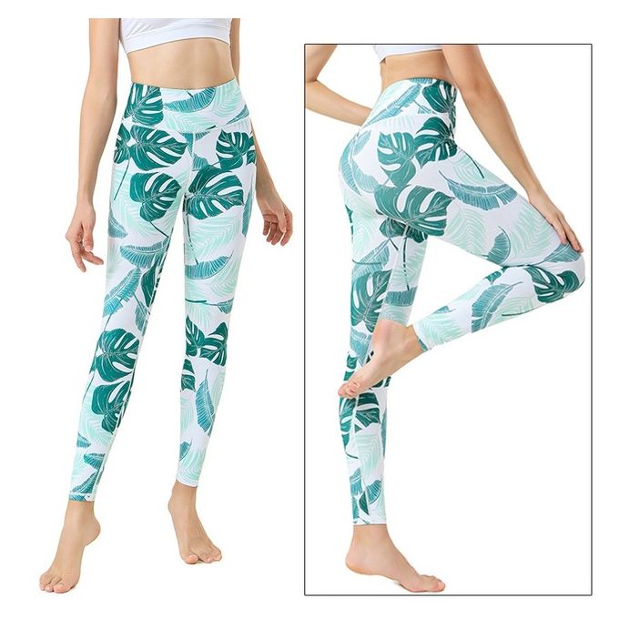 Cloud Hide Yoga Pants Women Flower High Waist Sports Leggings Girl Tights  Push Up Trainer Running Trousers Workout Tummy Control