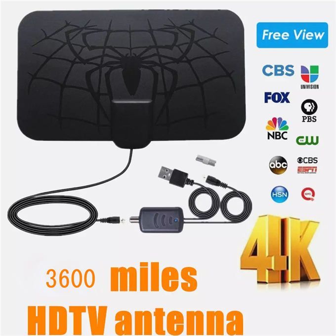 Antena de TV Digital 4k, 8K, 1080P, 25DB, alta ganancia, HD TV, DTV Box,  500/3000