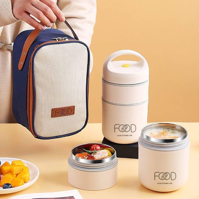 Shop Generic 2Tier Insulated Food Flask Lunch Box- Multi