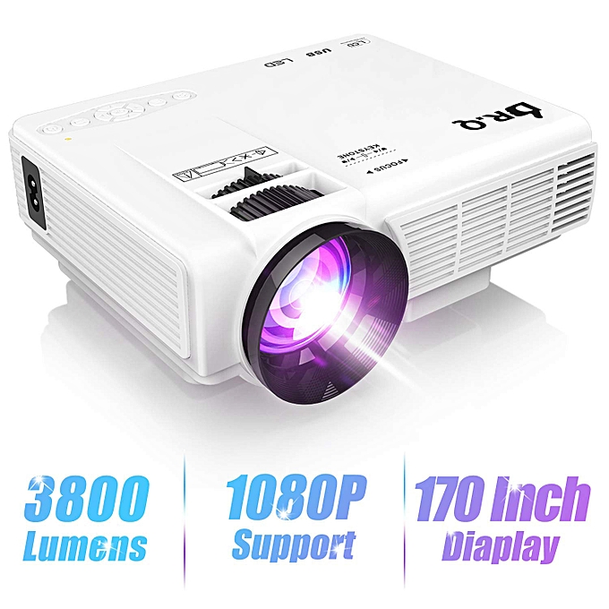 Buy White Label Mini Video Projector with USB Port - White online